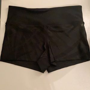 Black Hurley swim shorts